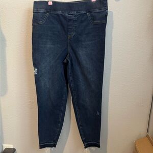 EUC SPANX Dark Blue Skinny Jeans Size XL